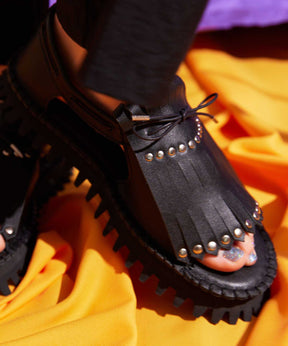 【SPECIAL SHOES FACTORY COLLABORATION】Italian Vibram Sole Tassel Sandal Made In TOKYO