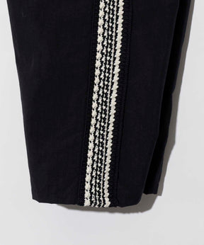 Washed Nylon Crochet Side Line Prime-Wide Easy Pants