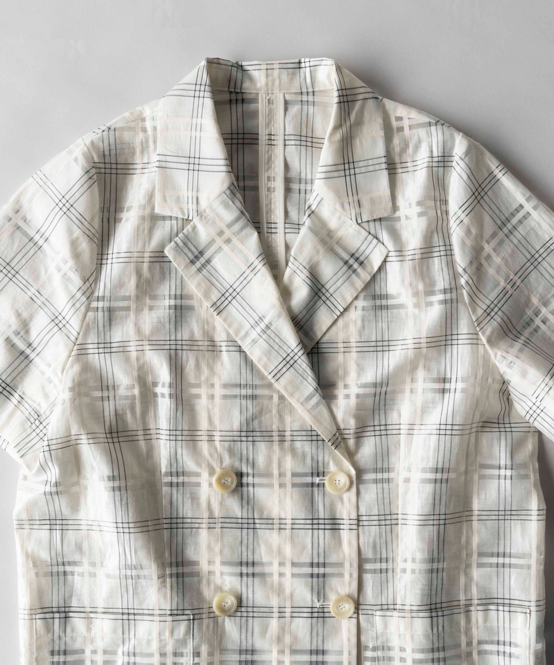[SALE] Sheer Check Shirt Jacket