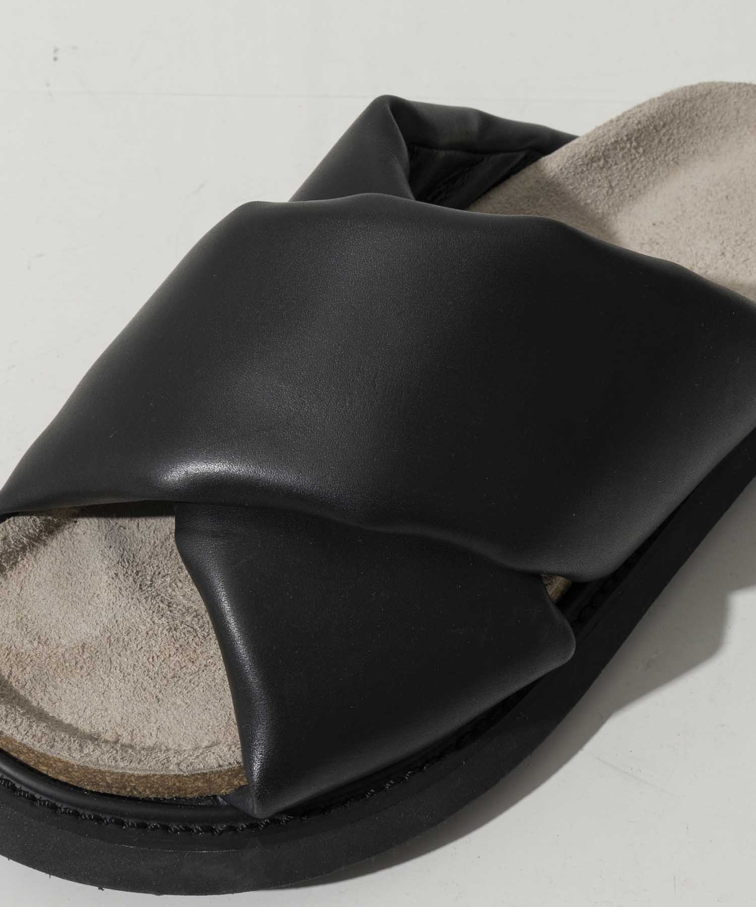 [SALE] [Special Shoes Factory Collaboration] Italian Vibram Sole Cross Strap Sandal Made in Tokyo
