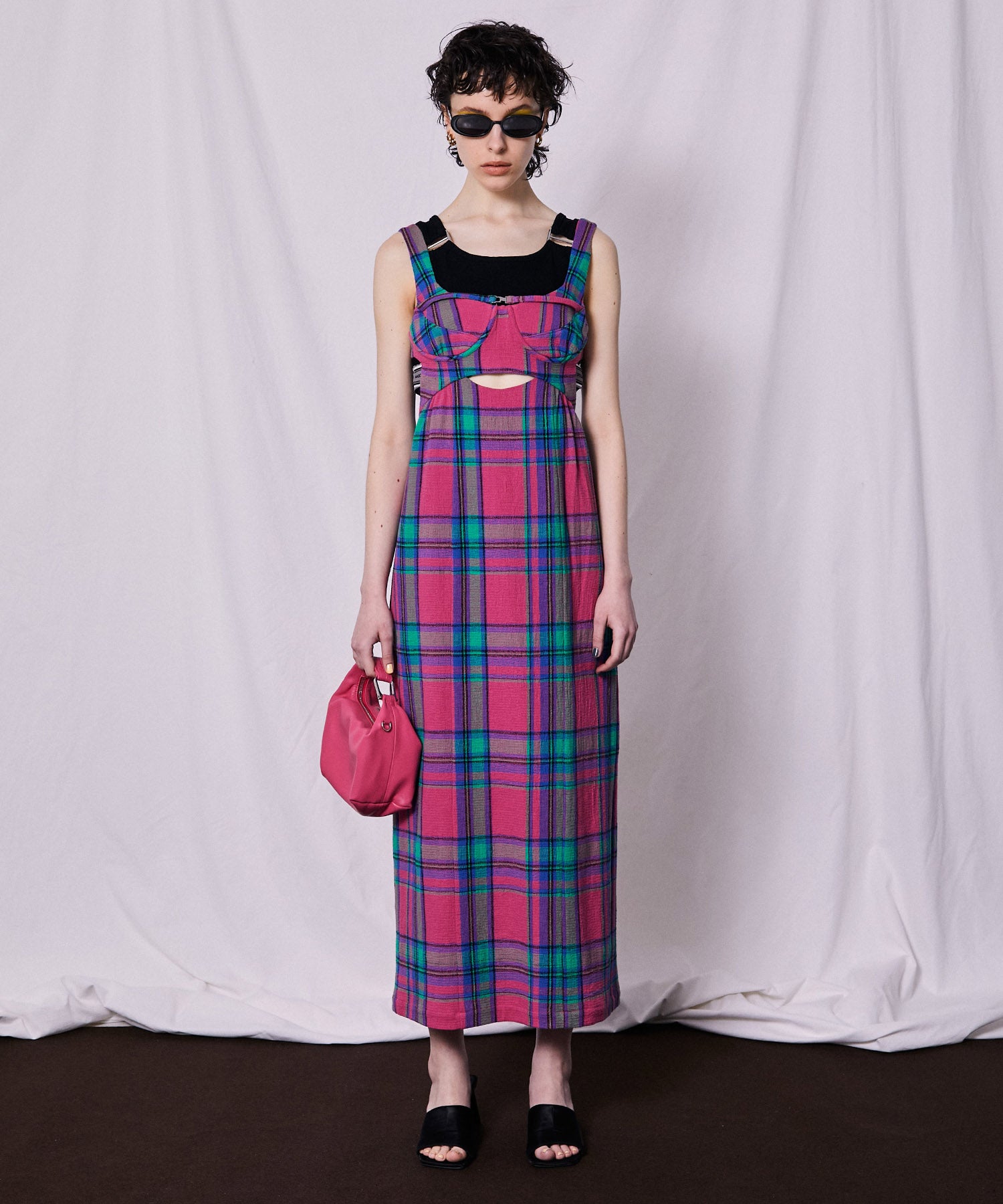 MaisonSpecialカラーチェックツイードビスチェ MAISON SPECIAL カラー