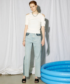 By Color Straight Denim Pants