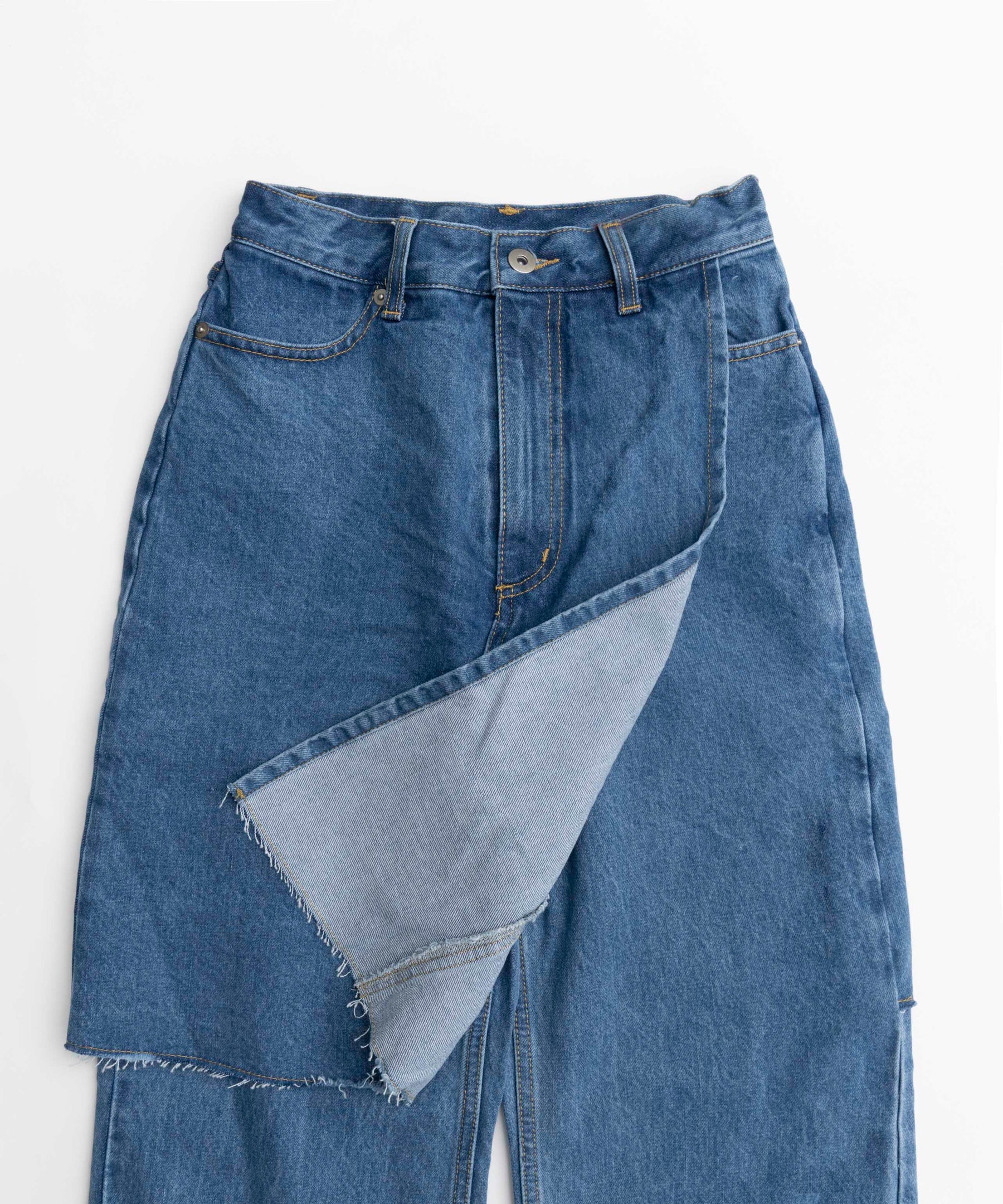 【SALE】Layered Wrap Denim Pants